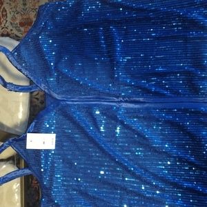 Women's plus size sequins tank top